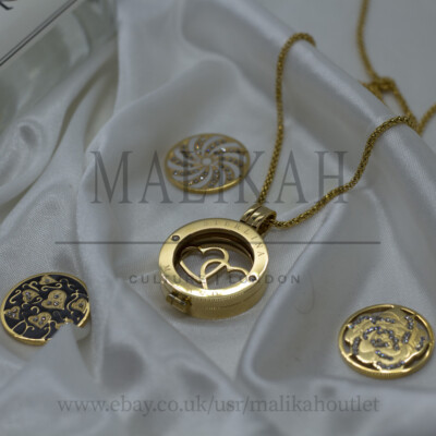 Sterlina Milano Gold 24mm Insert Disc Small Pendant Moneda Locket Coin only EMJA