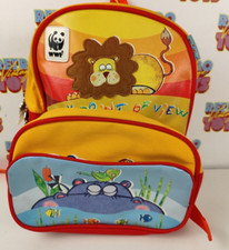 ZAINETTO ZAINO WWF LEONE IPPOPOTAMO MY POINT OF VIEW ASILO SCUOLA NUOVO VINTAGE