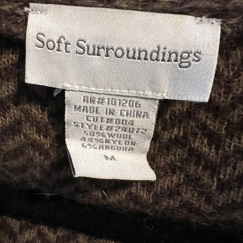 Abrigo Soft Surroundings Talla Mediana Lana Mezcla Angora Espiga Foto 3 de 4