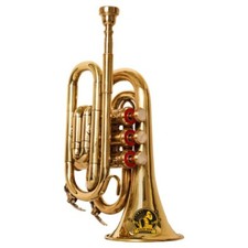 SOUND SAGA Pocket Trumpet With All Accessories Including Mouthpiece Case.