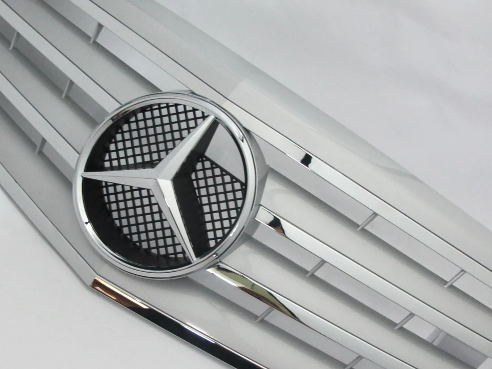 CLASE E W211/S211 07-09 FACELIFT 4 ALETAS REJILLA CROMO/PLATEADO V1 para Mercedes-Benz Foto 4 de 4