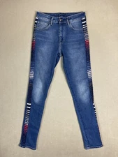 Levis Made Crafted 721 Jeans Womens 28/30 Blue Skinny French Pin-Dot Japanese