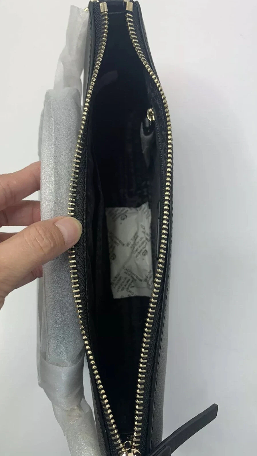 Nuova borsa a tracolla Kate Spade Sawyer Street Declan in pelle nera ITM303