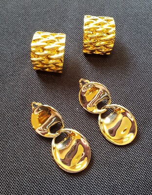 Marked Anne Klein sets of earrings Goldtone 1