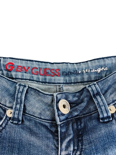 VTG Y2K G By Guess Woman’s Low Rise Blue Jeans Sz-26/30x33 Modele Straight Leg - Picture 4 of 9