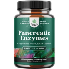 Pancreatin Digestive Enzymes for Digestive Health - Protease Amylase & Lipase