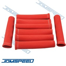 8 RED 1200° SPARK PLUG WIRE BOOTS HEAT SHIELD PROTECTOR SLEEVE SBC BBC 350 454