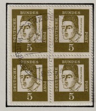 BRD Mi. - Nr. 347 y a Viererblock mit Sonderstempel