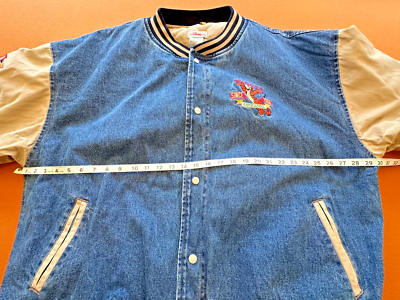 Vintage Disney Store Tigger Denim Varsity Jacket XXL Worlds Finest