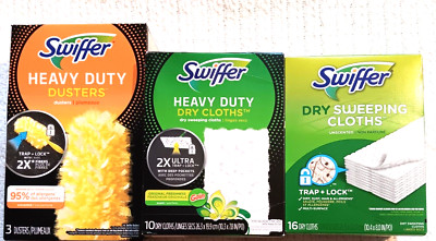 Swiffer Heavy Duty Dusters Dry Sweeping Unscented Gain Scent Cloths Cleaning Lot