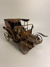 Vintage Antique Tin Car Winding Music Box, King Of The Road Song on The Hot Collector