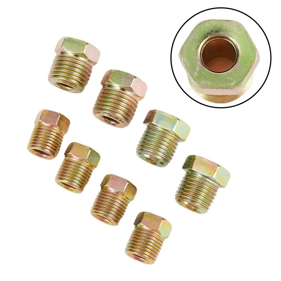 35-Piece Brake Line Tube Nut Kit - For 3/16" & 1/4" Inverted Flare Fittings, Zinc