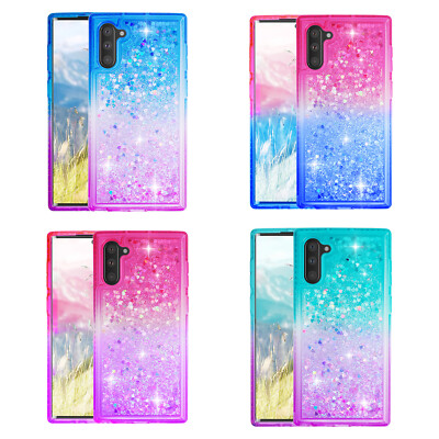 For Samsung Note 10/10+ Pro 5G Bling Sparkly Flowing Liquid Floating Girl's Case