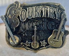 VINTAGE COUNTRY MUSIC 1982 GREAT AMERICAN BELT BUCKLE USA MADE SERIAL H919
