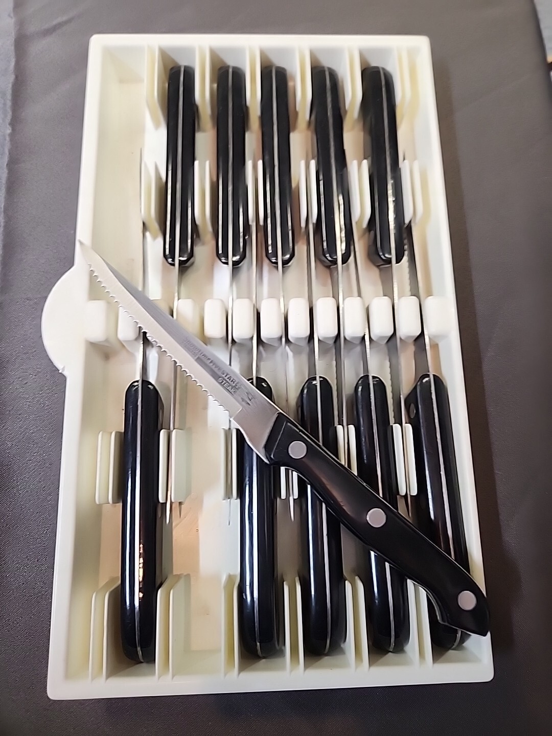 Ronco Showtime Fivestar 14 Steak Knife Knives Set Of 11 Stainless