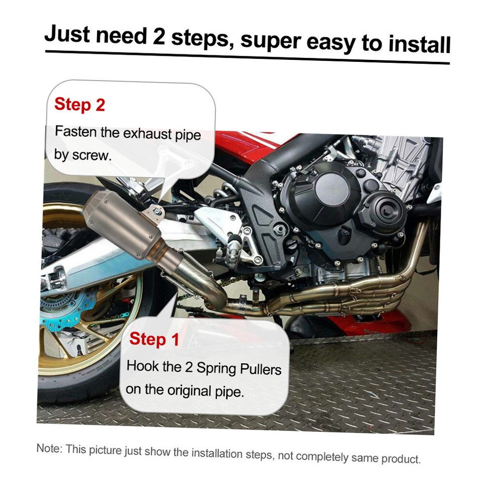 Motorcycle SlipOn Exhaust Muffler Pipe For Motorcycle Scooter ATV 38