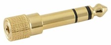 High Quality Headphone Adapter Stereo Gold Plug 1/4-Inch Male to 1/8-Inch Female