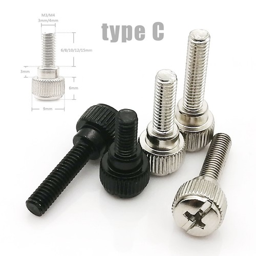 5pcs PC Computer Case Cover Phillips Hand Tighten Thumb Screw Thumbscrew Bolt - Picture 5 of 10