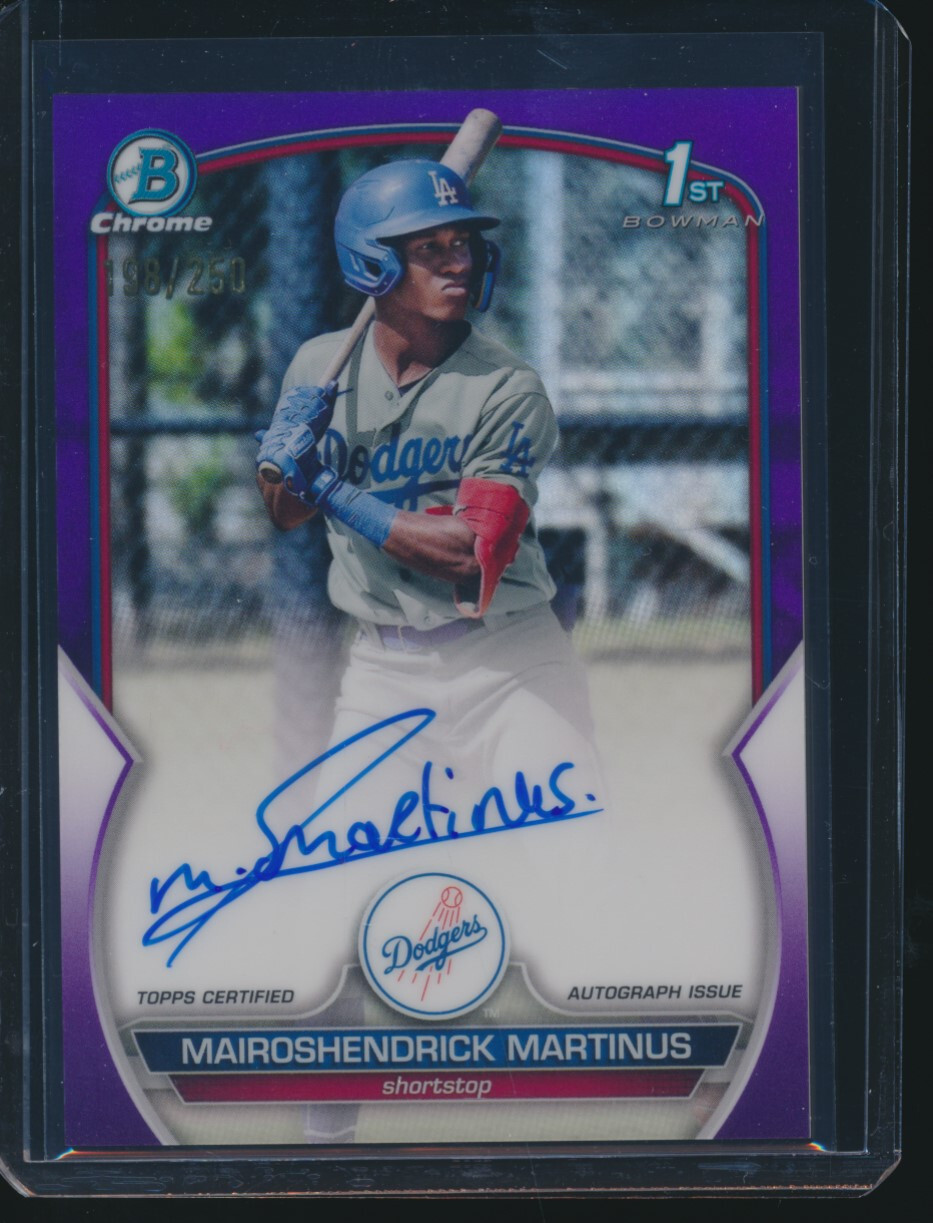 MAIROSHENDRICK MARTINUS AUTO 1st 2023 Bowman Chrome PURPLE REFRACTOR #/250 RC