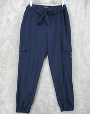 Banana Republic Pants Womens Medium Cargo Jogger Belted Tapered Leg Lightweight