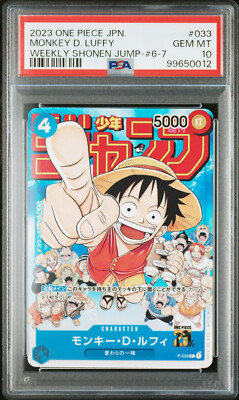2023 One Piece Monkey D Luffy P-033 PSA 10 JAPANESE promo WEEKLY