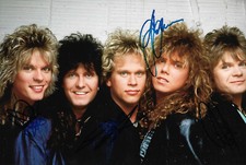 Europe band autographs signed 20x30 cm picture