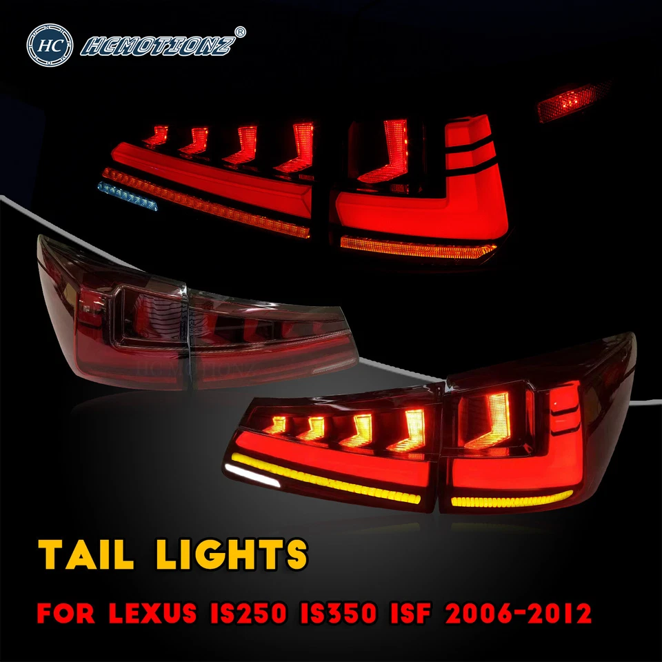 Luces traseras LED HC Motion V2 para Lexus IS250 IS350 ISF 2006-2013 rojo animación Foto 3 de 4