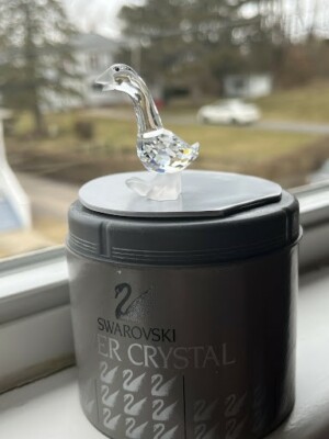 Swarovski Tom Gosling Crystal Goose Figurine with Box