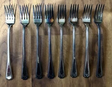 National Silver Co EPNS Silverware 8 Piece Setting Adam Design Circa 1950’s