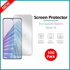 100-Pack LCD Clear HD Screen Protector for Android Phone Xiaomi Redmi Note 14