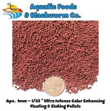Ultra Intense Color Enhancing Floating  Sinking Cichlid Pellets. Apx 1 mm