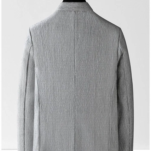 Spring Summer Men Casual Thin Blazer Two Button Suit Jacket Slim Coat - Picture 6 of 13