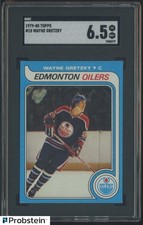 1979-80 Topps Hockey #18 Wayne Gretzky Oilers RC Rookie HOF SGC 6.5 LOOKS NICER