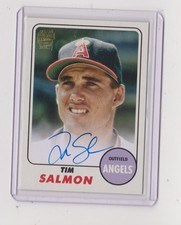 Tim Salmon On-Card Auto 2024 Topps Archives Card @68FF-TSA  ANGELS