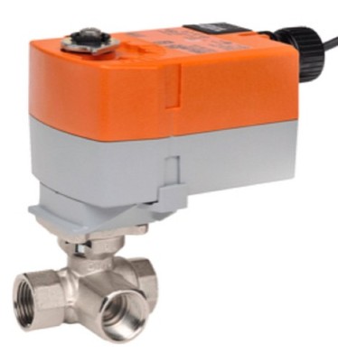 Belimo B312B+TFRB120 Characterized Control Valve (CCV), 1/2'', 3-Way, Cv 3