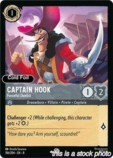 Captain Hook - Forceful Duelist 8 - 186/204 Lorcana TCGNMCold Foil