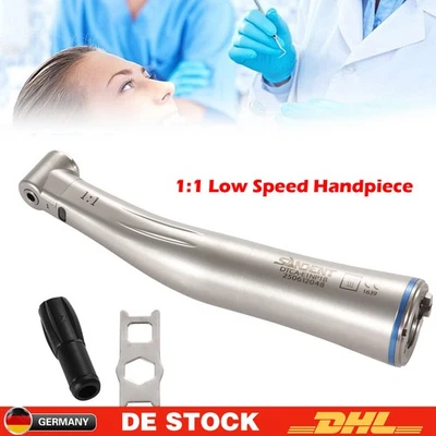 Dental 1:1 Fiber Optic Winkelstück Handpiece Fit NSK E-type Motor SANDENT-DE