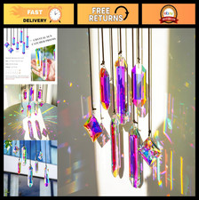 7 Crystal Sun Catcher Prisms Set - AB Colored Window Hanging Ornaments for Home