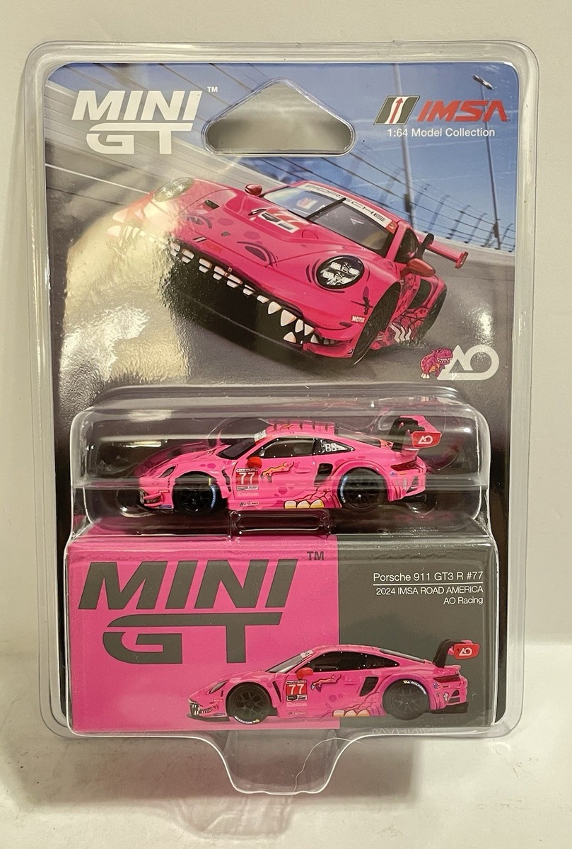 残少(1点) MINI GT 1/64 ポルシェ 911 GT3R#77 Mini GT 1:64 Porsche 911 GT3 R #77 AO Racing 2024 IMSA Road