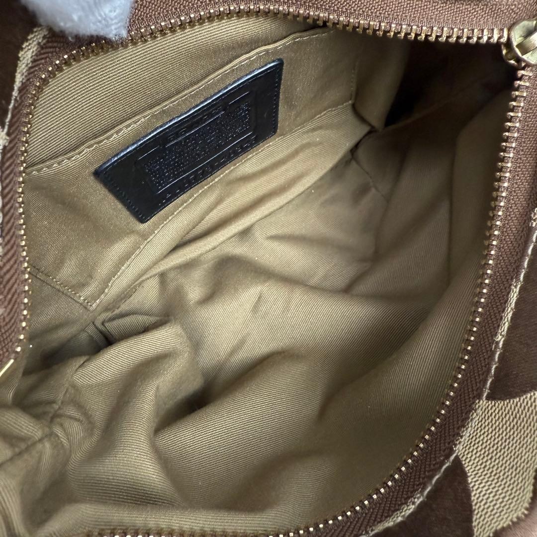 COACH One Shoulder Bag Accessory Pouch Canvas Brown  Authentic thumbnail 17