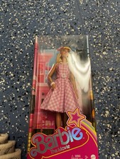 BARBIE THE MOVIE Doll Margot Robbie Barbie Pink Gingham Dress (Read