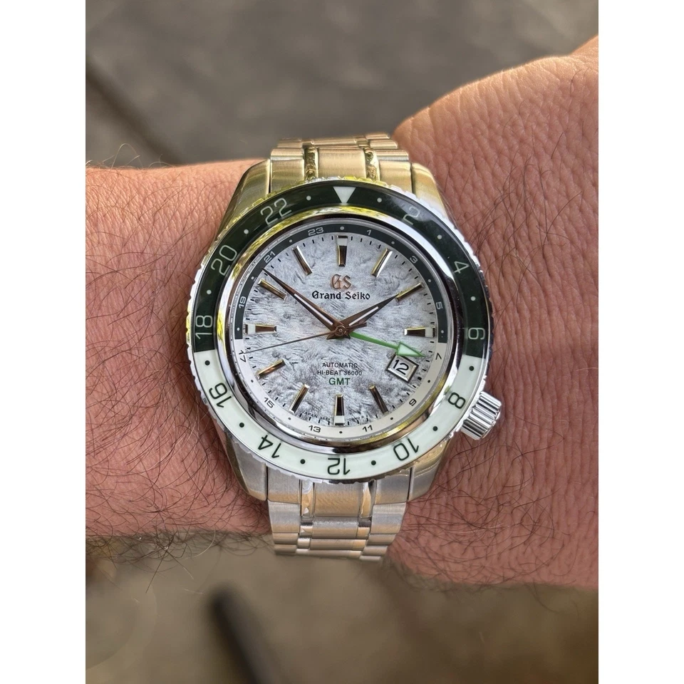 Seiko NH34 MOD Watch Automatic GMT 44mm White Snowflake Dial 24hr Sapphire Bezel - Image 2 of 4