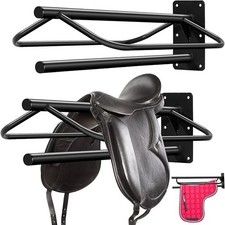 2 Pcs Saddle Rack Wall Mount Saddle Stand Pad Rack Horse Tack Storage