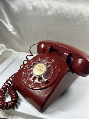 Veg Red Western Electric Model 500 Rotary Telephone G6 Volume Control Handset