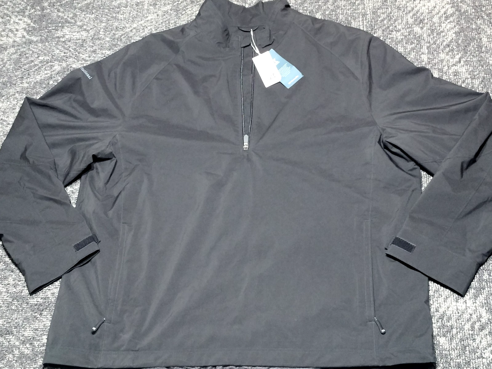 Cutter & Buck Breaker Half Zip Pullover Popover Jacket Golf Black Weathertec XXL image 3
