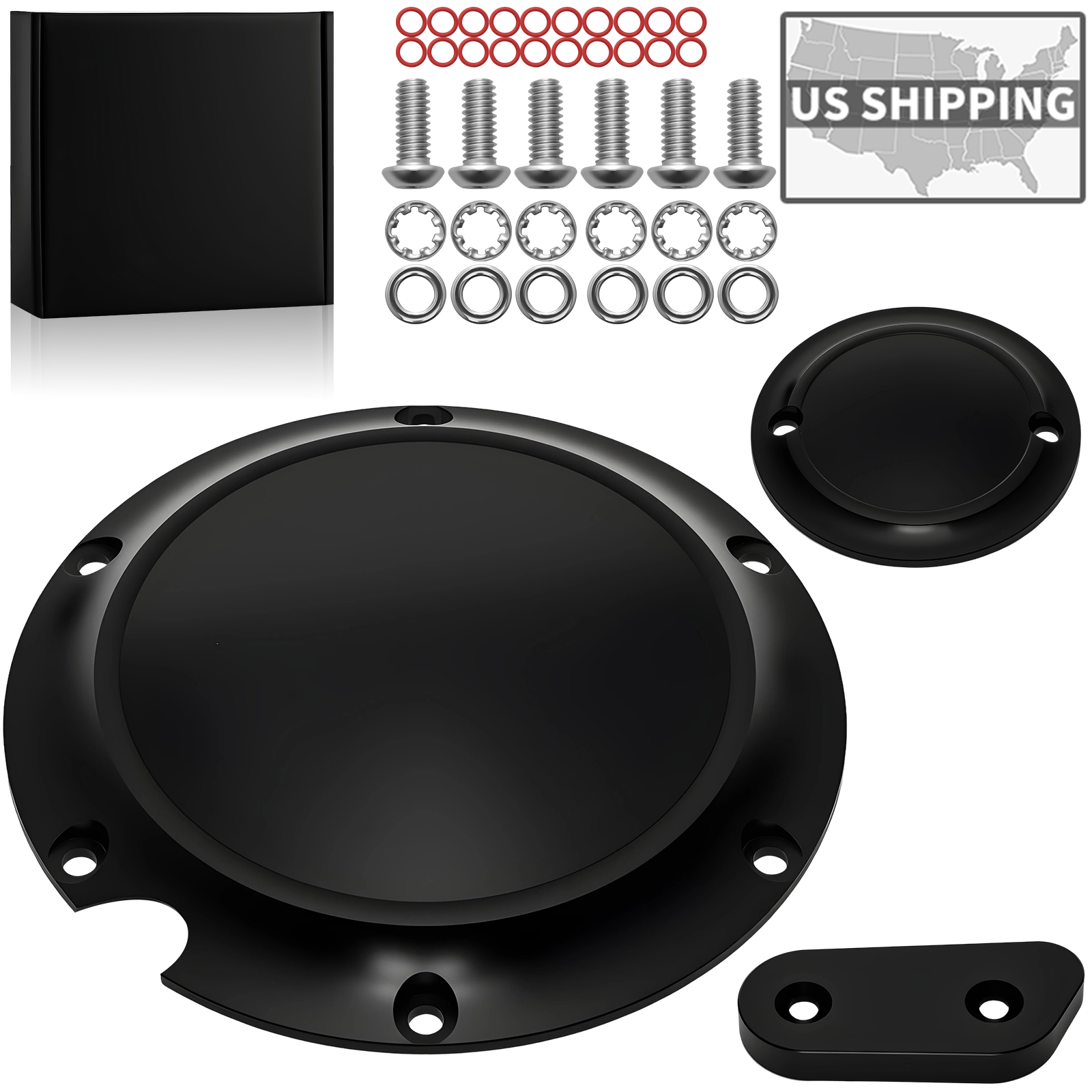 Black Engine Derby Timing Timer Cover For Harley Sportster 48 72 883 1200 04-22