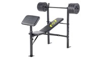 Opti Bench with 30kg Weights Home Gym Strength Training Exercise