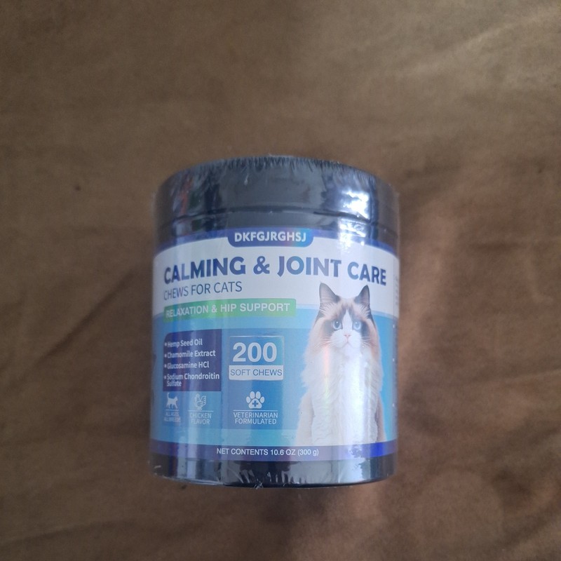 200 Calming And Joint Care Chews For Cats - Chicken Flavored NEW