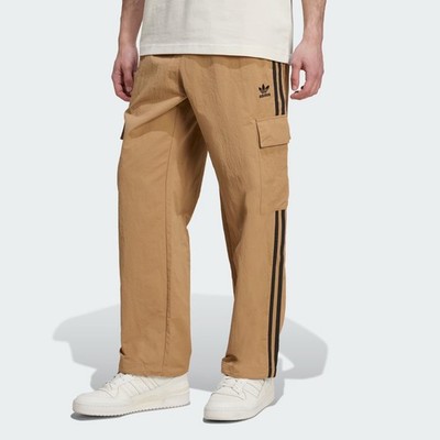 Adidas Men Adicolor Classics 3 Stripe Cargo Pants Size M Brown Tan Black JY1392