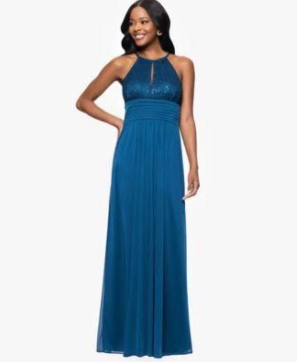 betsy and adam petite formal dresses New Collection  Betsy & Adam Petite Long-Sleeve Collared Organza Dress